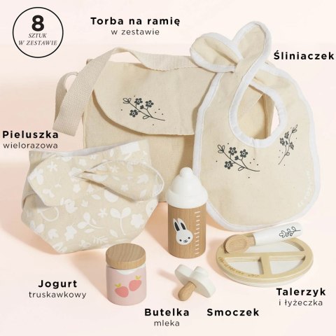 Drewniany zestaw do karmienia lalek, zabawa lalkami, dla dzieci, Le Toy Van