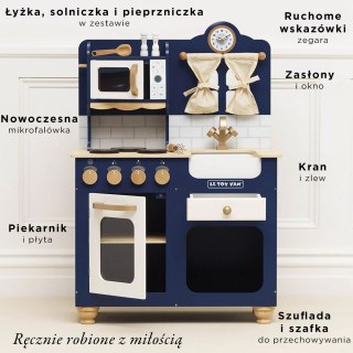 Duża drewniana kuchnia dla dzieci Oxford, zabawkowa kuchenka, Le Toy Van