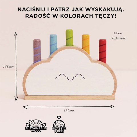 Tęczowa chmurka drewniana zabawka edukacyjna pierwsza gra dzieci Le Toy Van