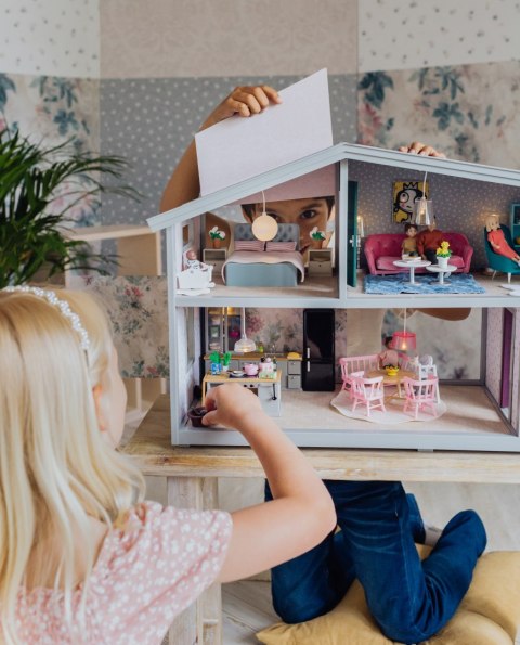 Zestaw mebli kuchennych do domku dla lalek, kredens, kuchnia zabawka Lundby