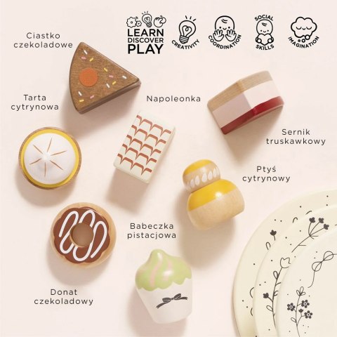 Drewniana patera z ciasteczkami, zabawa w gotowanie, cukiernia, Le Toy Van