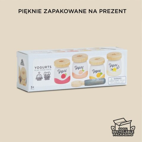 Drewniane jedzenie jogurty do zabawy akcesoria kuchenne, zabawka Le Toy Van