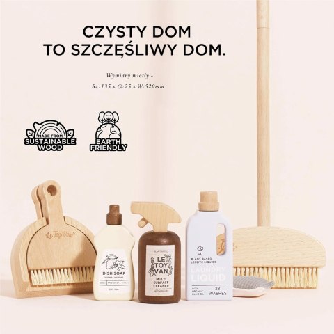 Drewniany zestaw do sprzątania zabawka dla dzieci odgrywanie ról Le Toy Van