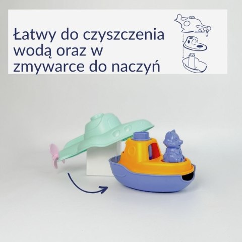 Łódź podwodna 2w1 miętowa zabawka do piasku wody dla dzieci statek Simple.