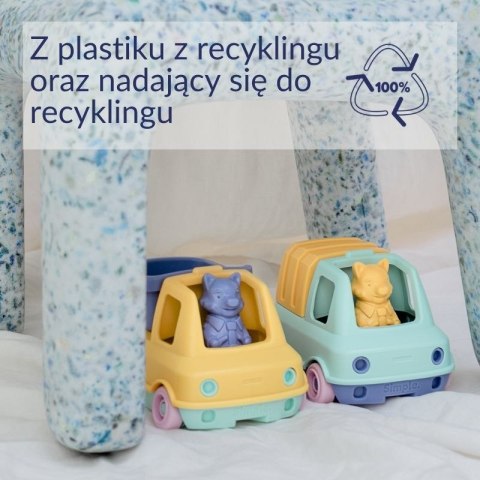 Śmieciarka pomarańczowa zabawka do piasku wody dla dzieci samochód Simple.
