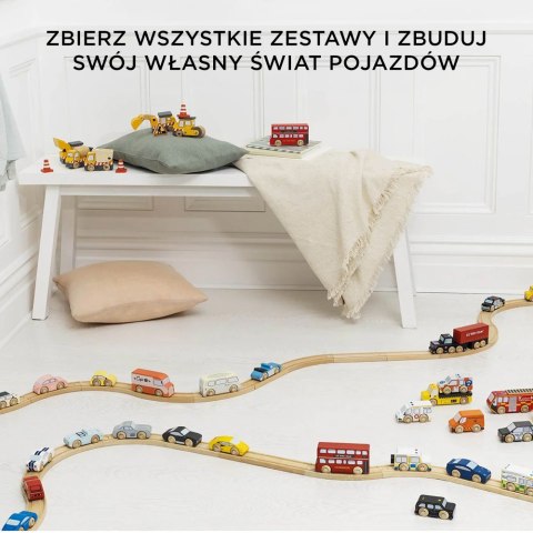 Drewniane samochody ciężarowe zestaw, zabawka dla dzieci, auta Le Toy Van