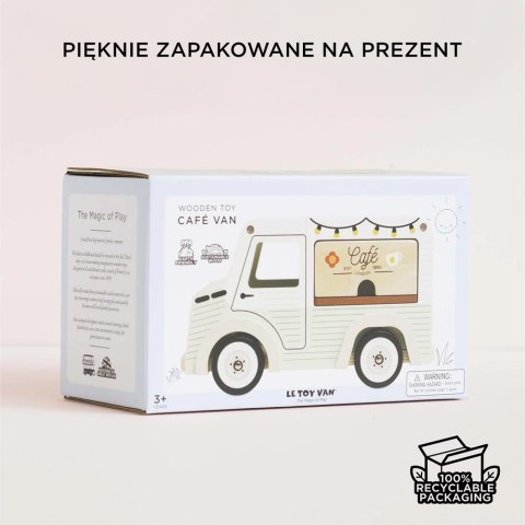 Drewniany samochód retro kawiarnia zabawka dla dzieci sklep kawa Le Toy Van