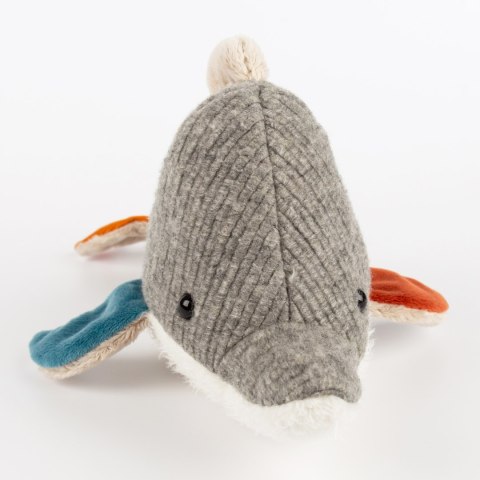Pierwsza przytulanka Delfin 33cm patchworkowa zabawka dla dzieci sigikid