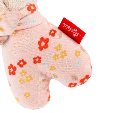 Pierwsza przytulanka grzechotka Króliczek dla dzieci różowy 15 cm sigikid
