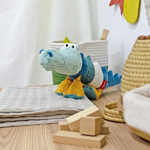 Pierwsza przytulanka patchworkowa sigikid – krokodyl pluszowy, 43 cm