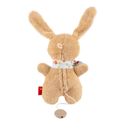 Pierwsza przytulanka bawełniana z pozytywką sigikid – króliczek, brązowy, 19 cm