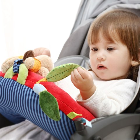 Poduszka do leżenia na brzuszku 37cm zabawka ruchowa grzechotka sigikid