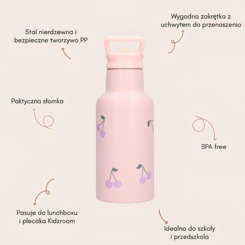 Butelka bidon 350 ml KIDZROOM Secret Garden pink