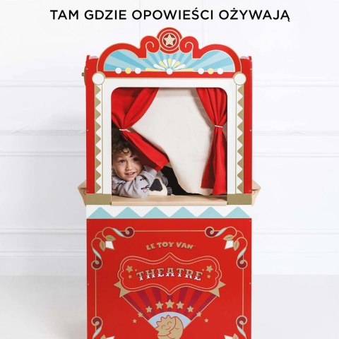 Drewniany teatr lalek Showtime zabawka dla dzieci odgrywanie ról Le Toy Van