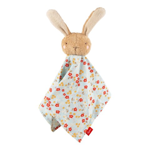 Przytulanka-komforter bawełniany sigikid – króliczek, niebieski, 32 cm