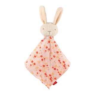 Pierwsza przytulanka komforter bawełniany Króliczek różowy 32 cm sigikid