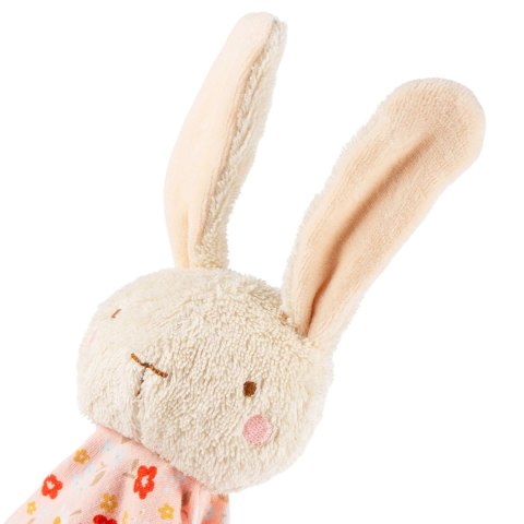 Pierwsza przytulanka komforter bawełniany Króliczek różowy 32 cm sigikid