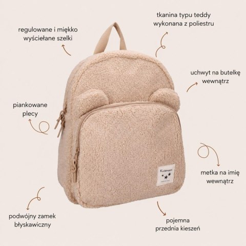 Plecak dla dzieci Beary Excited Beige KIDZROOM