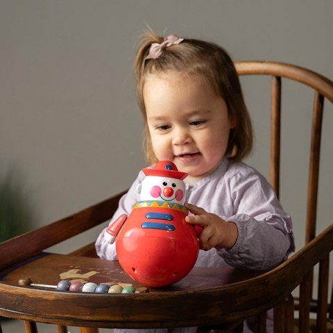 Clown Roly Poly z dzwoneczkiem TOLO BIO 6 m-cy+