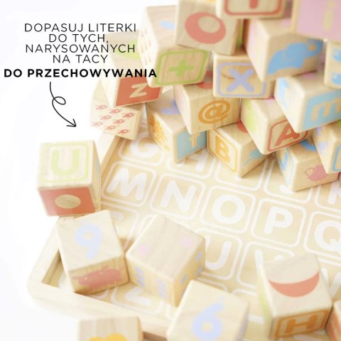 Drewniane klocki ABC zabawka edukacyjna dla dzieci, nauka liter, Le Toy Van