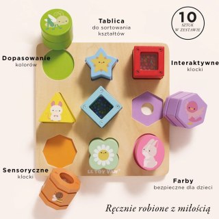 Drewniane klocki sorter zabawka sensoryczna, edukacyjna, dzieci Le Toy Van