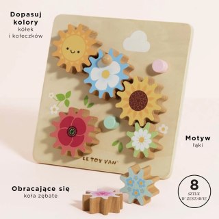 Drewniane kółka zębate sensoryczna zabawka edukacyjna dla dzieci Le Toy Van
