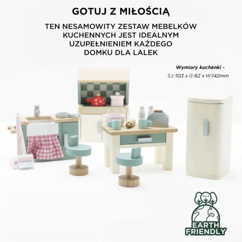Drewniane mebelki do domku dla lalek kuchnia Daisylane, zestaw Le Toy Van