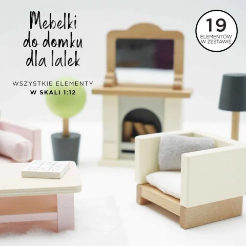 Drewniane mebelki do domku dla lalek salon Daisylane, zestaw Le Toy Van