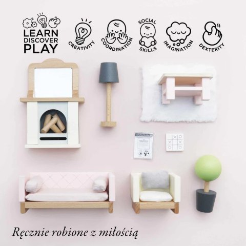 Drewniane mebelki do domku dla lalek salon Daisylane, zestaw Le Toy Van