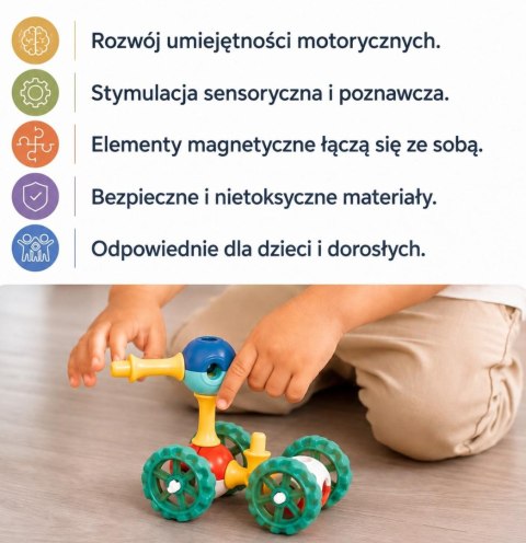 KUB Planet Edu magnetyczne klocki konstruk. 3D 70