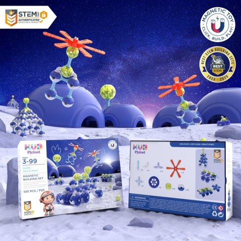 KUB Planet magnetyczne klocki konstrukcyjne 3D 100
