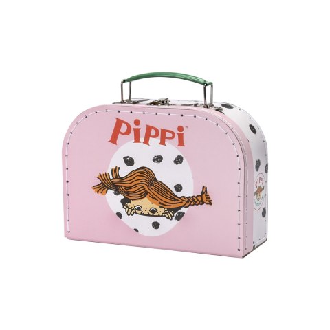 Walizka dla dzieci różowa akcesoria zabawki przechowywanie zabawek Pippi