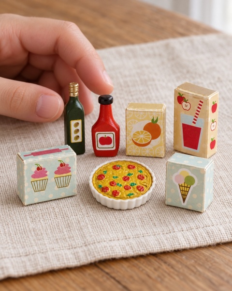 Lundby — akcesoria kuchenne i miniaturowe produkty spożywcze do domku dla lalek