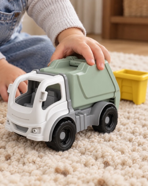 Auto ciężarowe śmieciarka z koszem