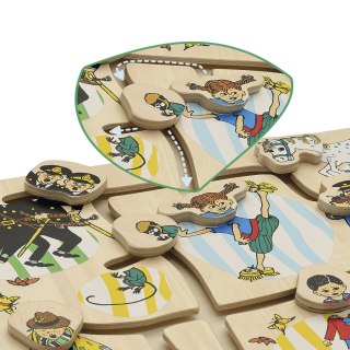 Drewniana układanka puzzle labirynt edukacyjna zabawka dla dzieci Pippi