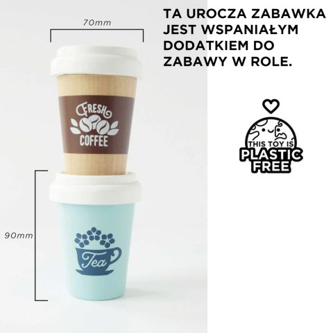 Drewniane napoje kawa i herbata zestaw, zabawka kawiarnia dzieci Le Toy Van