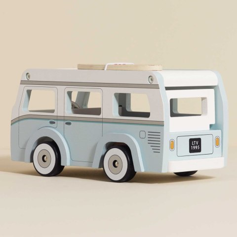 Drewniany kamper retro, wakacyjny samochód, zabawka dla dzieci, Le Toy Van