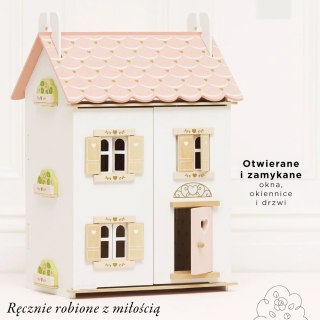 Drewniany, umeblowany domek dla lalek Rose Heart Le Toy Van