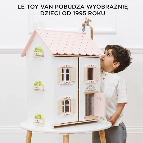 Drewniany, umeblowany domek dla lalek Rose Heart Le Toy Van