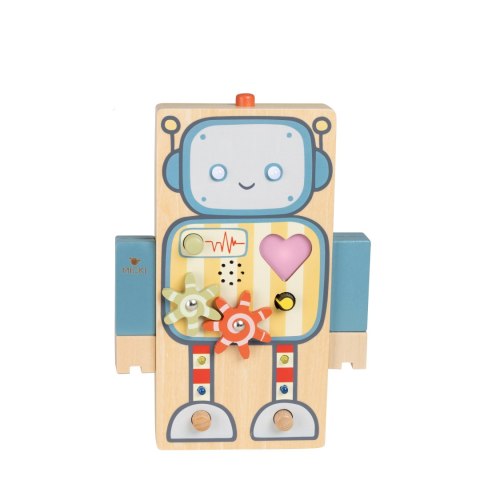 Gigglebot rozwojowa zabawka interaktywna drewniany robot sensoryczny Micki