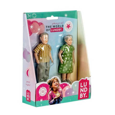 Lalki do domku dla lalek starsza para babcia i dziadek zestaw lalek Lundby