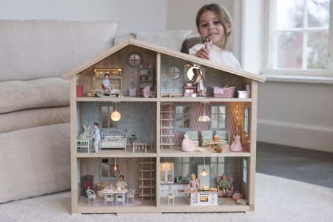 Oświetlenie domku dla lalek zestaw wyposażenie lampy zabawka domki Lundby