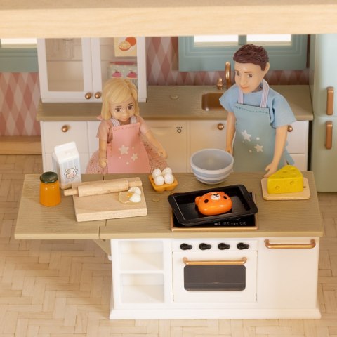 Zestaw mebli kuchennych do domku dla lalek kredens kuchnia zabawka Lundby
