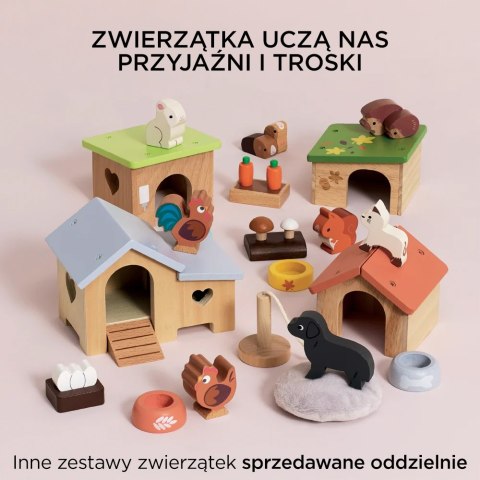 Drewniane zwierzątka leśne do domku dla lalek zestaw zabawka Le Toy Van