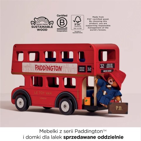 Paddington drewniany piętrowy autobus zabawka dla dzieci auto Le Toy Van